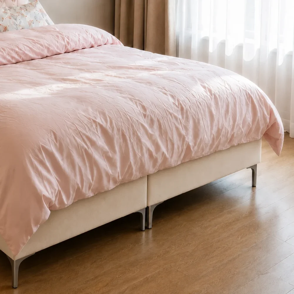 Cama Classic Coral con respaldo en forma de abanico