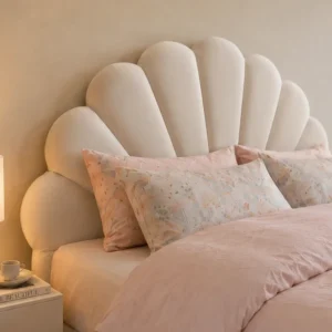 Cama Classic Coral con respaldo en forma de abanico