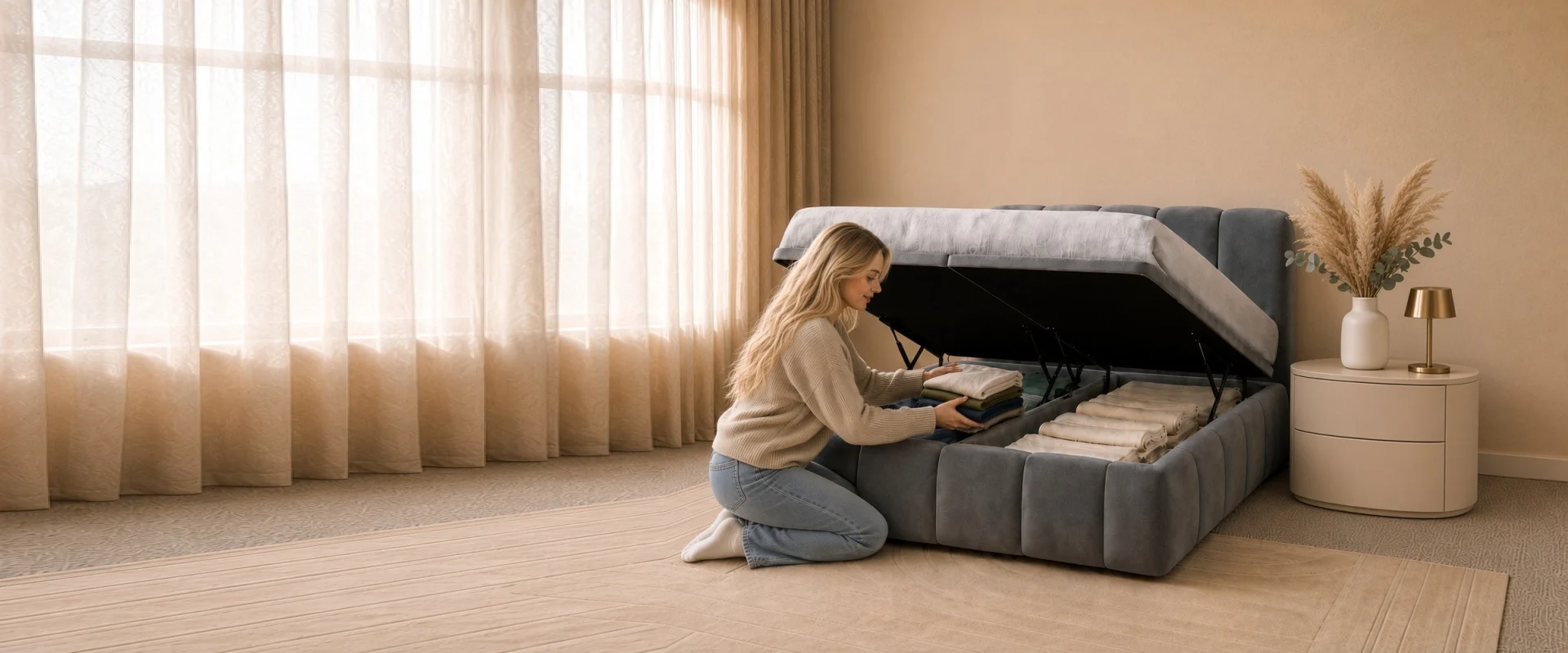 Cama con baúl
